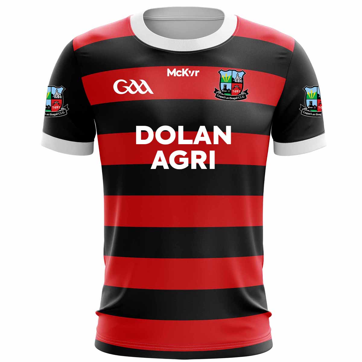 Mc Keever Cappataggle GAA Home Jersey - Adult - Red/Black Player Fit
