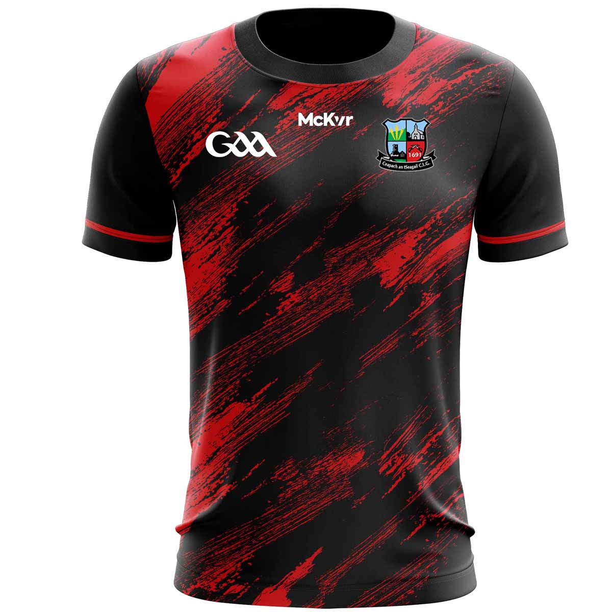 Mc Keever Cappataggle GAA Training Jersey - Youth - Black/Red