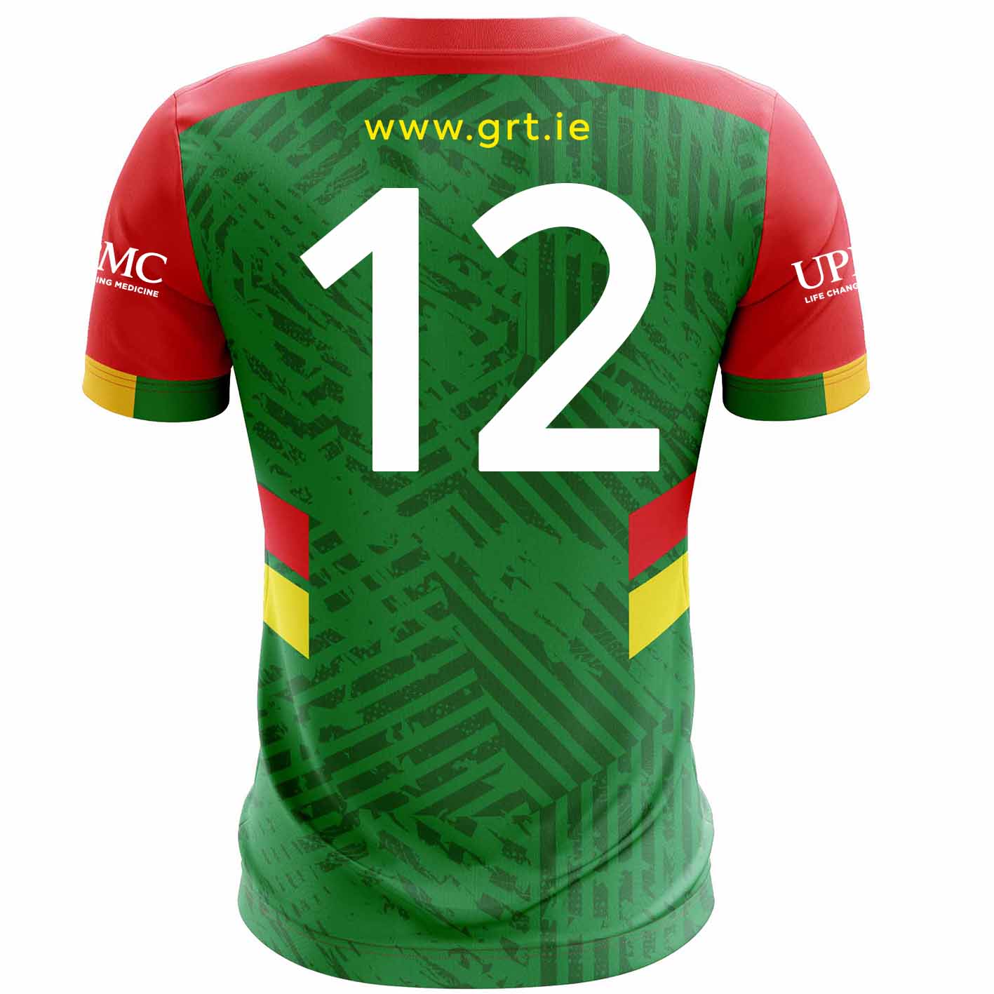 McKvr Carlow Ladies LGFA Official Home Numbered Jersey - Youth - Green/Red