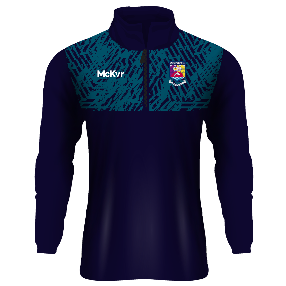 Mc Keever Castletroy College 1/4 Zip Top - Womens - Navy/Teal