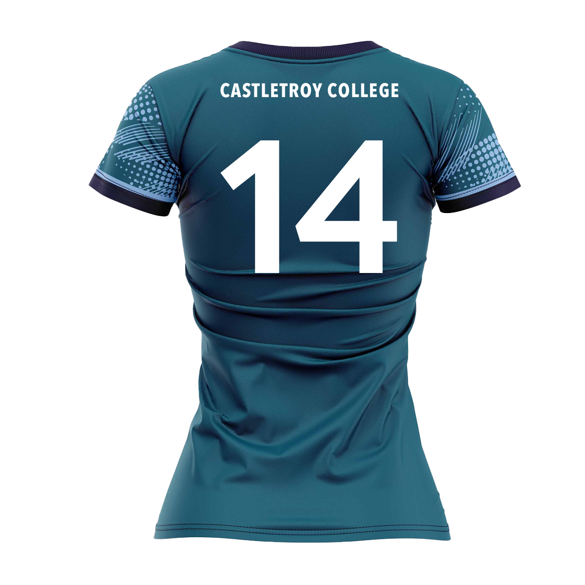 Mc Keever Castletroy College GAA Numbered Home Jersey - Womens - Sky Blue