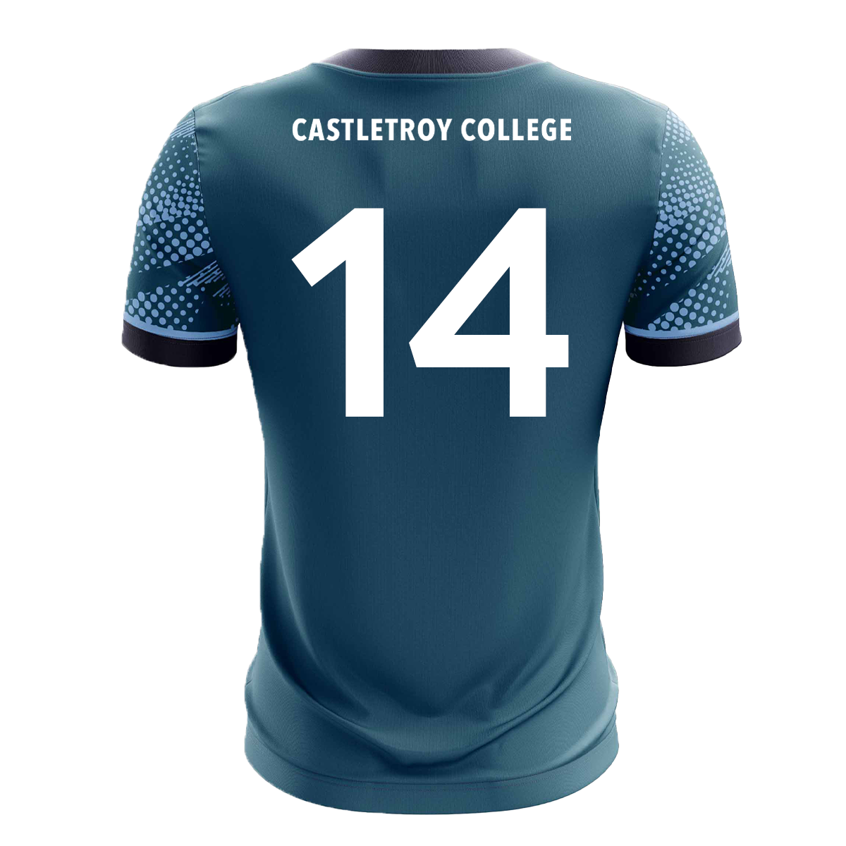 Mc Keever Castletroy College GAA Numbered Home Jersey - Adult - Sky Blue Player Fit