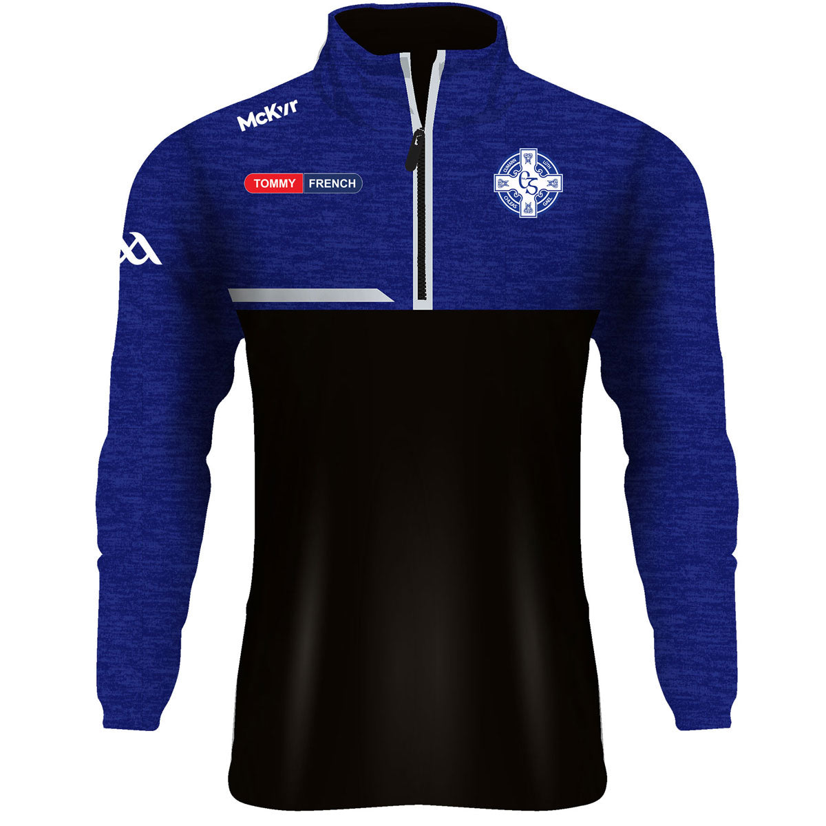 Mc Keever Clan Na Gael CLG Speed 1/4 Zip Jacket - Youth - Black/Royal