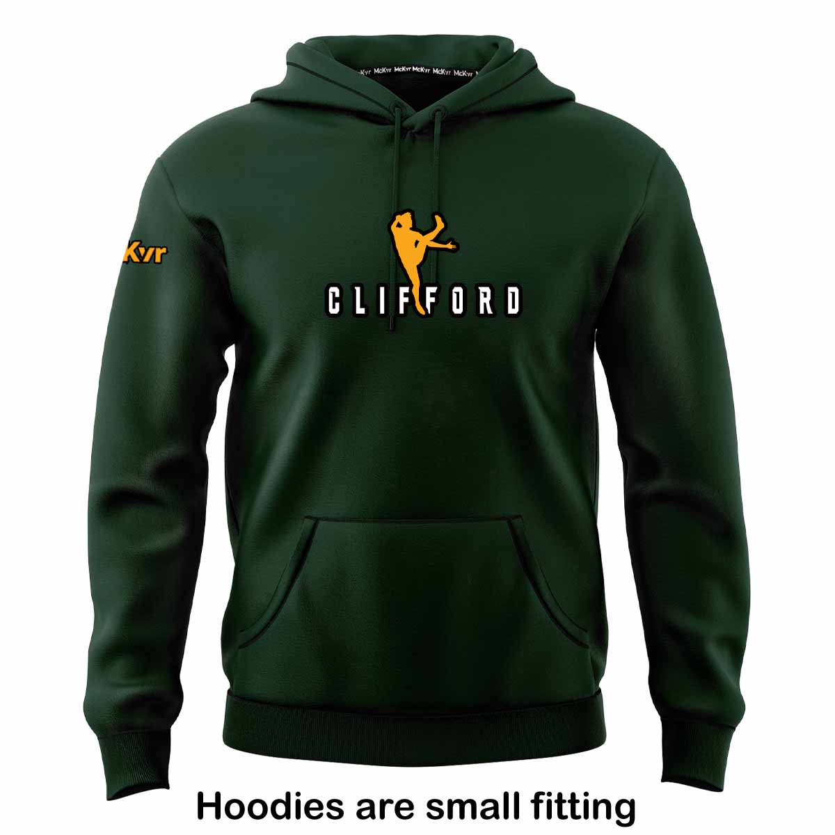McKvr Clifford Hoodie - Adult - Forest Green/Amber