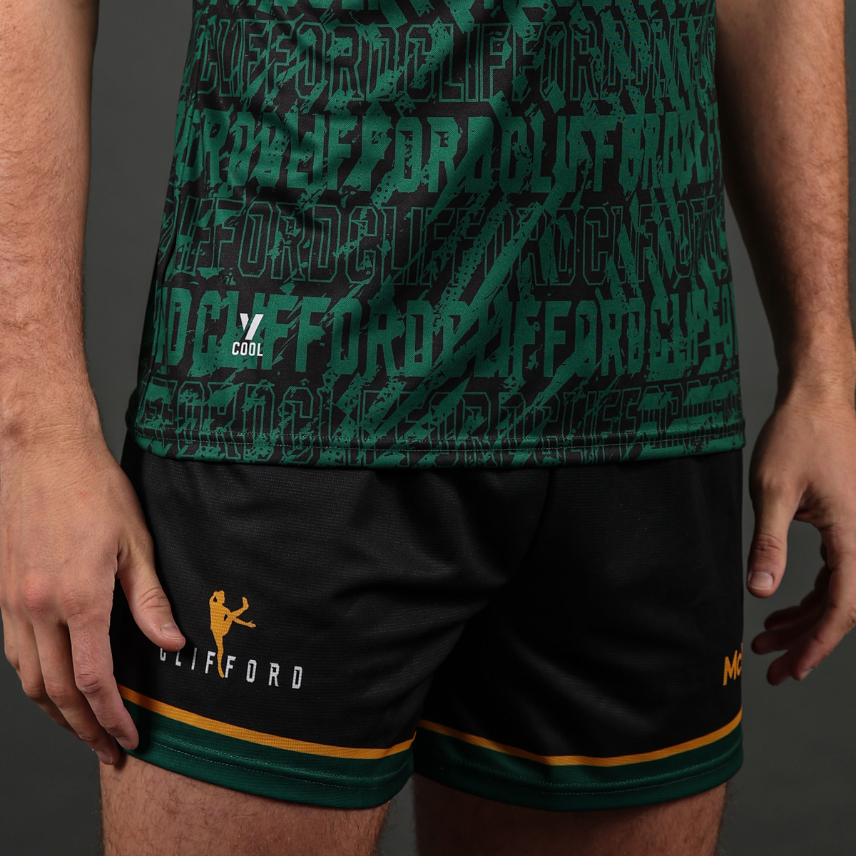 McKvr Clifford Shorts - Youth - Black/Green/Amber