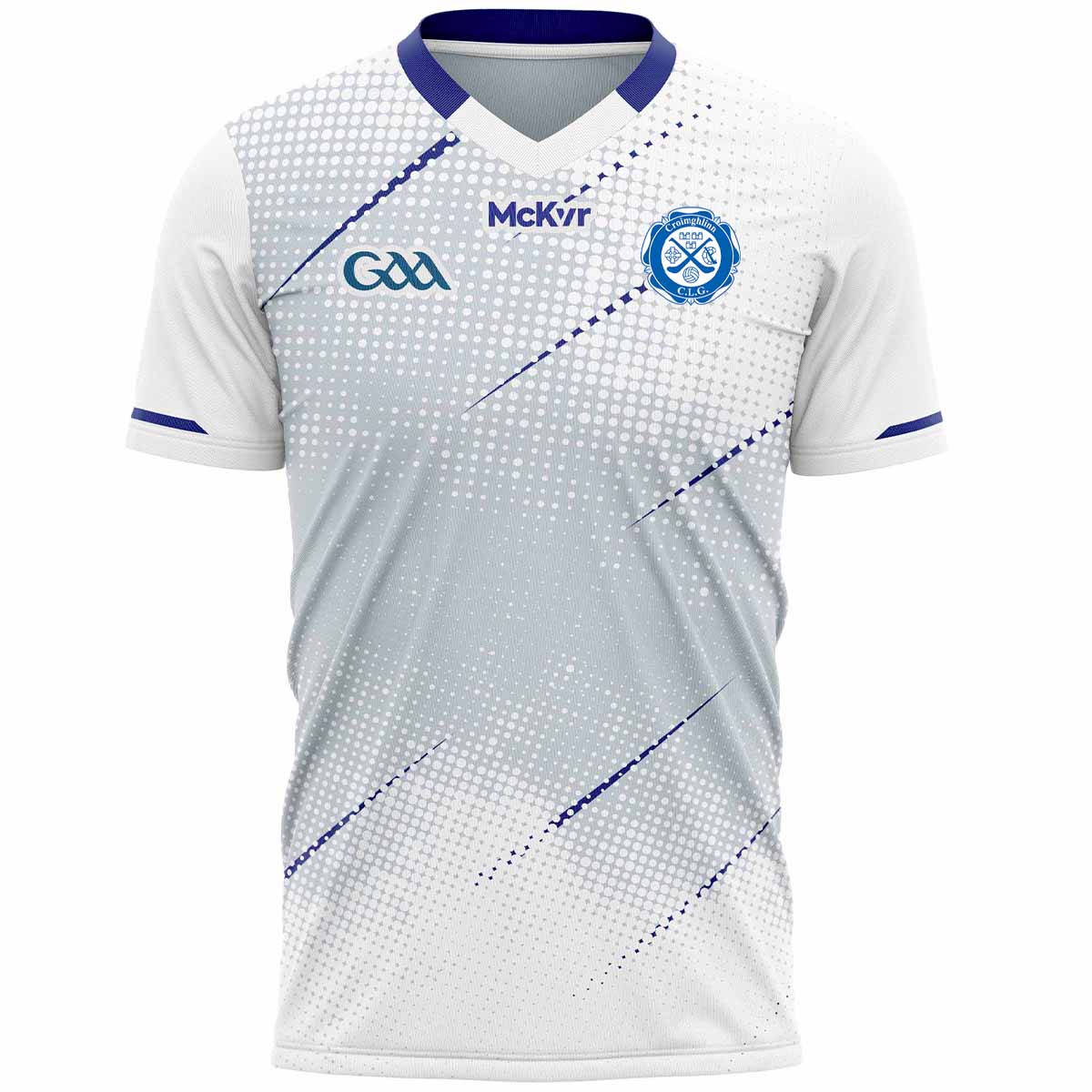 Mc Keever Crumlin GAA Training Jersey - Adult - White Player Fit