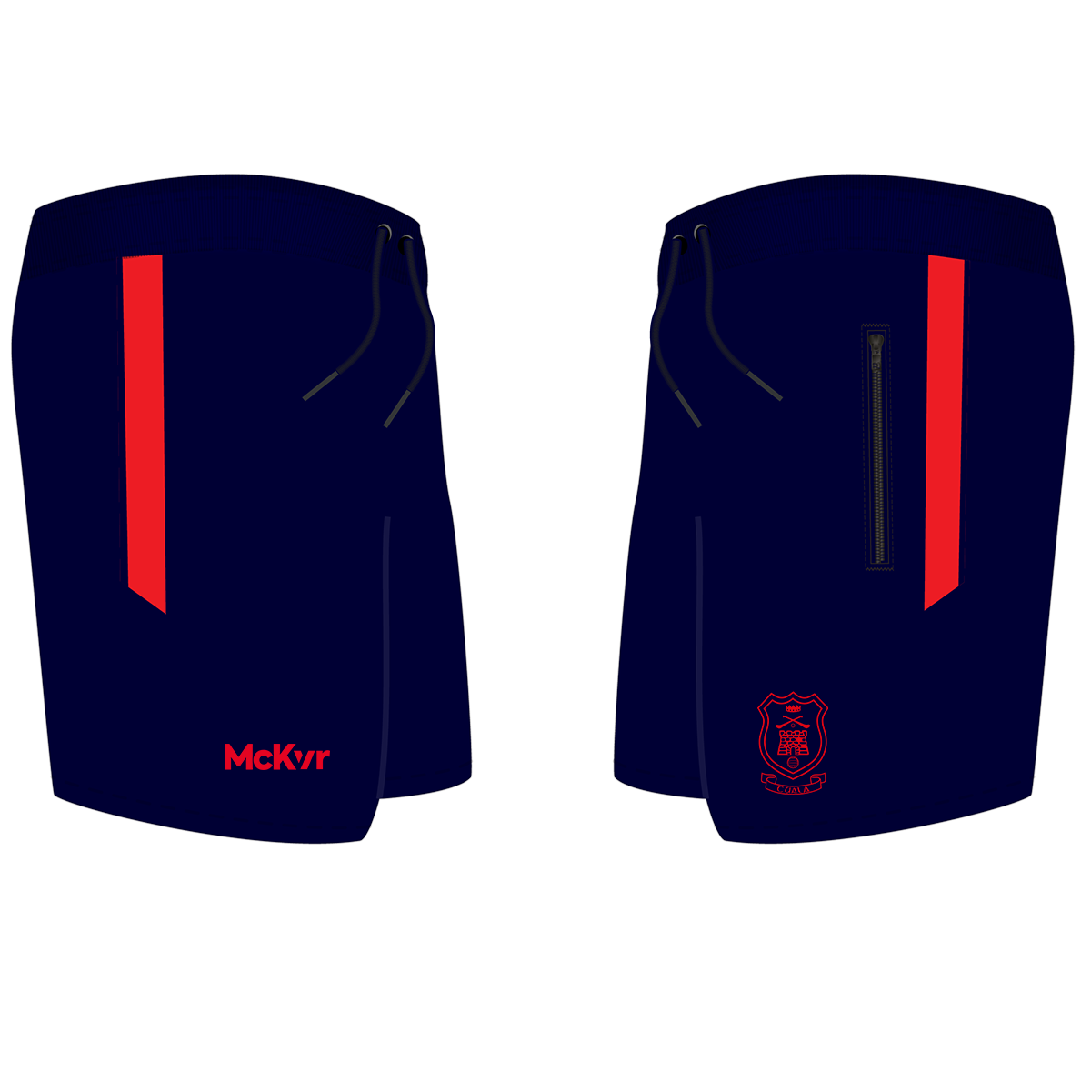 McKvr Cuala GAA Legend Leisure Shorts - Adult - Navy/Red