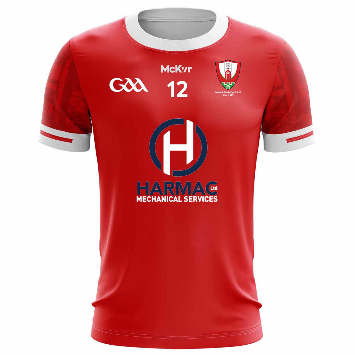 Mc Keever Dromahair GAA Numbered Playing Jersey - Adult - Red Player Fit