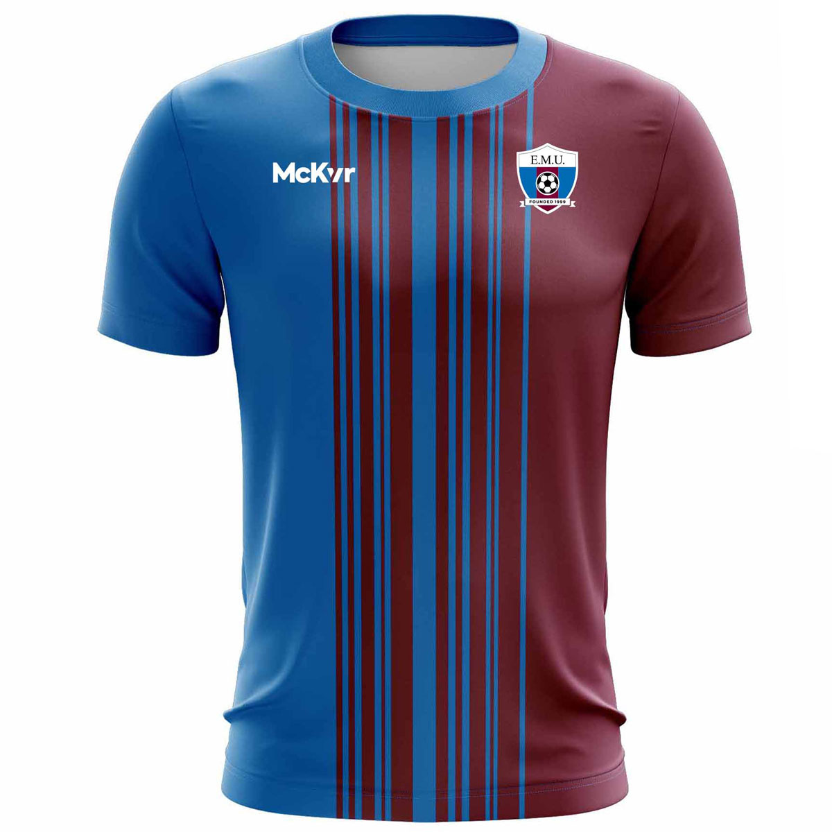 McKvr East Meath United FC Playing Jersey - Adult - Royal/Maroon Player Fit