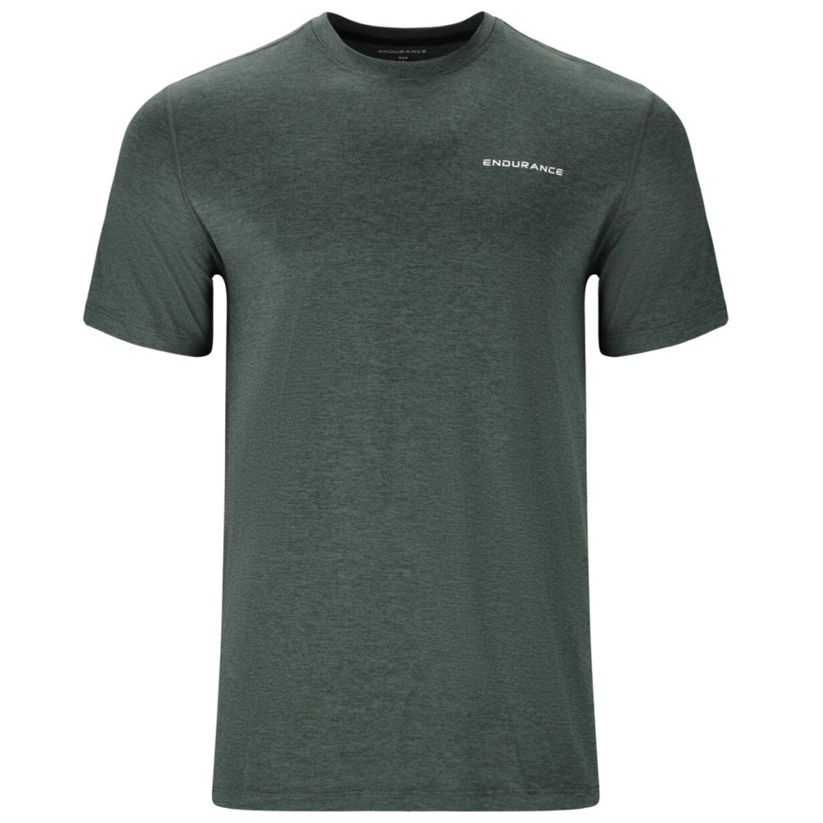 Endurance Abdon Melange Short Sleeve Tee - Mens - Dusty Forest