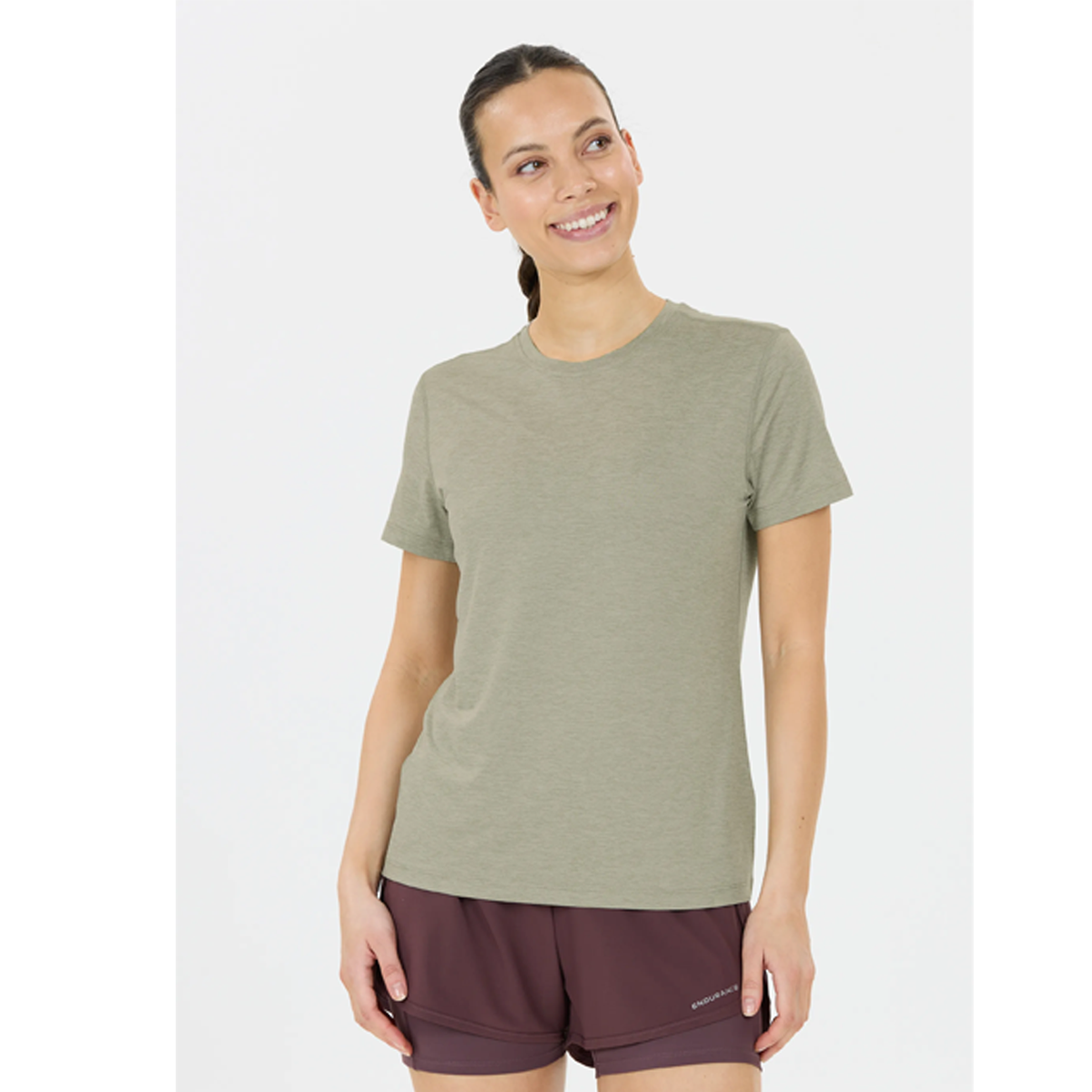 Endurance Alvaly Melange Short Sleeve Tee - Womens - Shadow