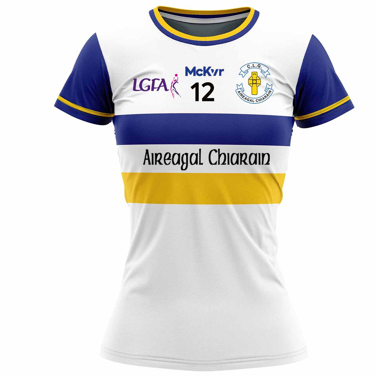 Mc Keever Errigal Ciaran Numbered Playing Jersey - Womens - White