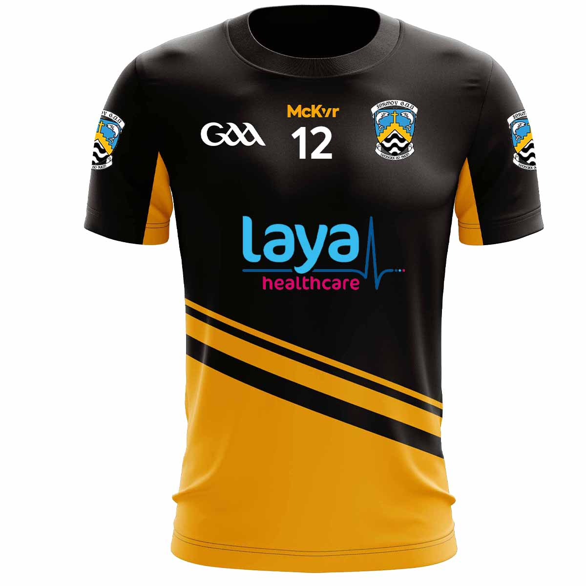 McKvr Fermoy GAA Numbered Home Jersey - Adult - Black Player Fit