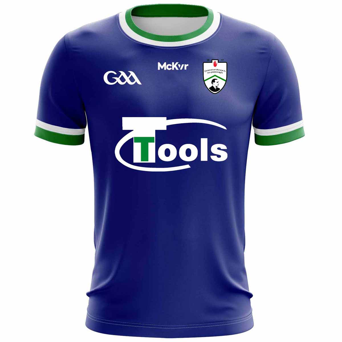 McKvr Fintona Pearses GAA Goalkeeper Jersey - Adult - Blue Player Fit
