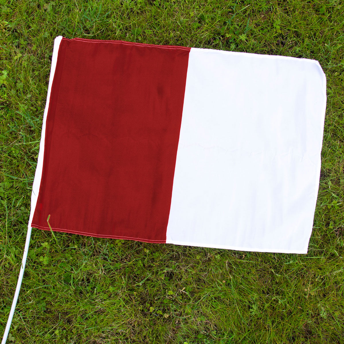 Mc Keever Sports Maroon/White Half and Half Flag