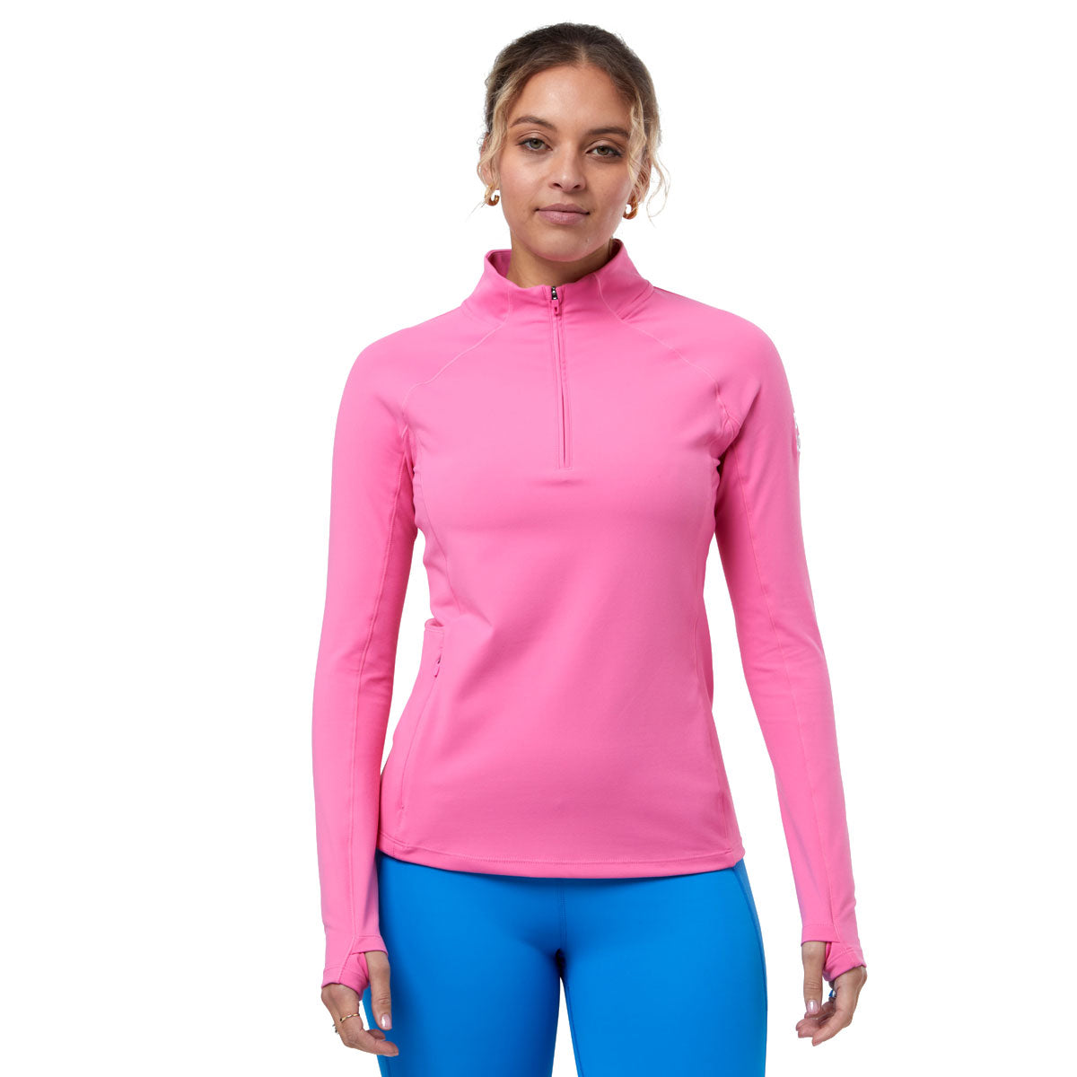 Gym+Coffee Rentless 1/4 Zip - Womens - Sangria Sunset