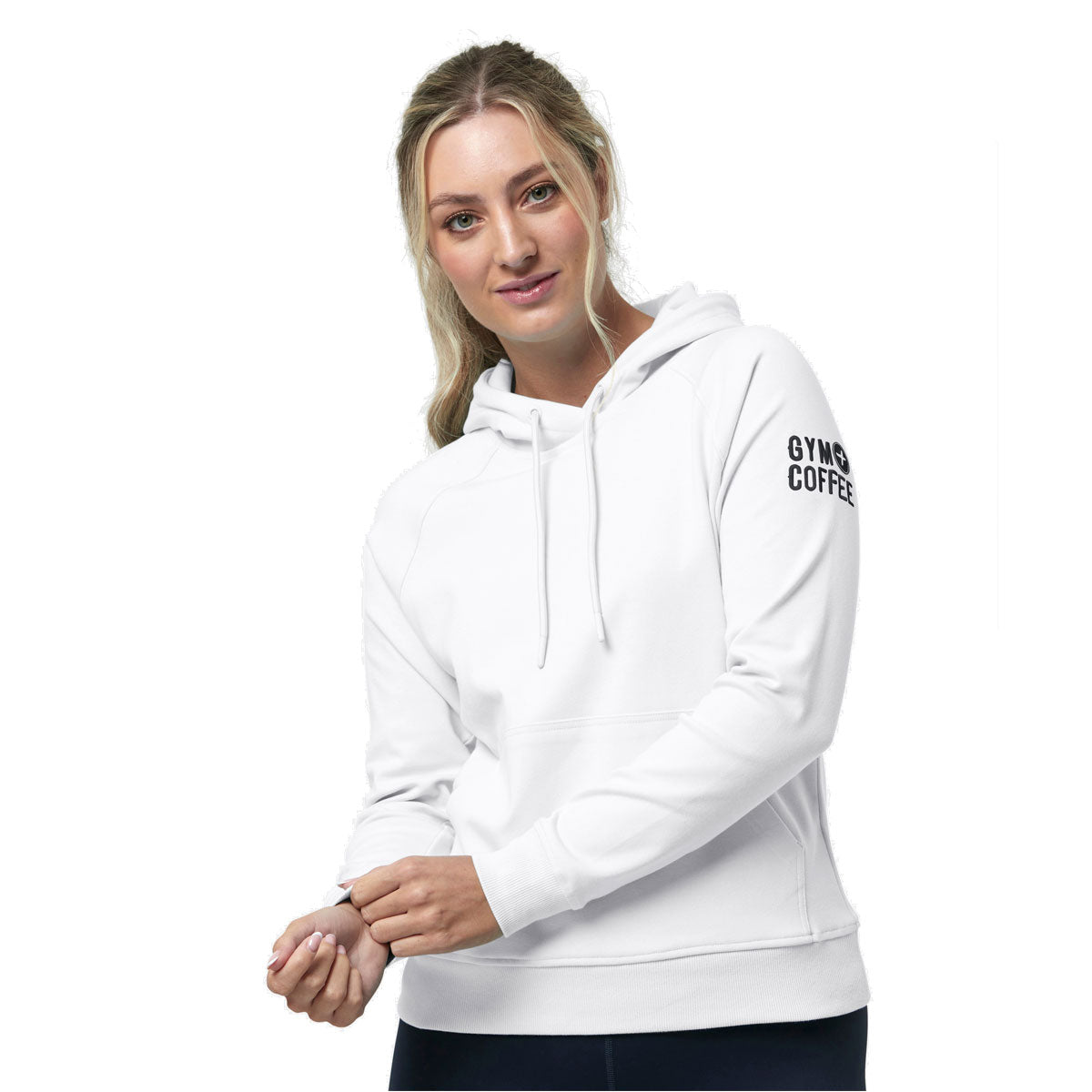 Gym+Coffee Chill Hoodie - Womens - White