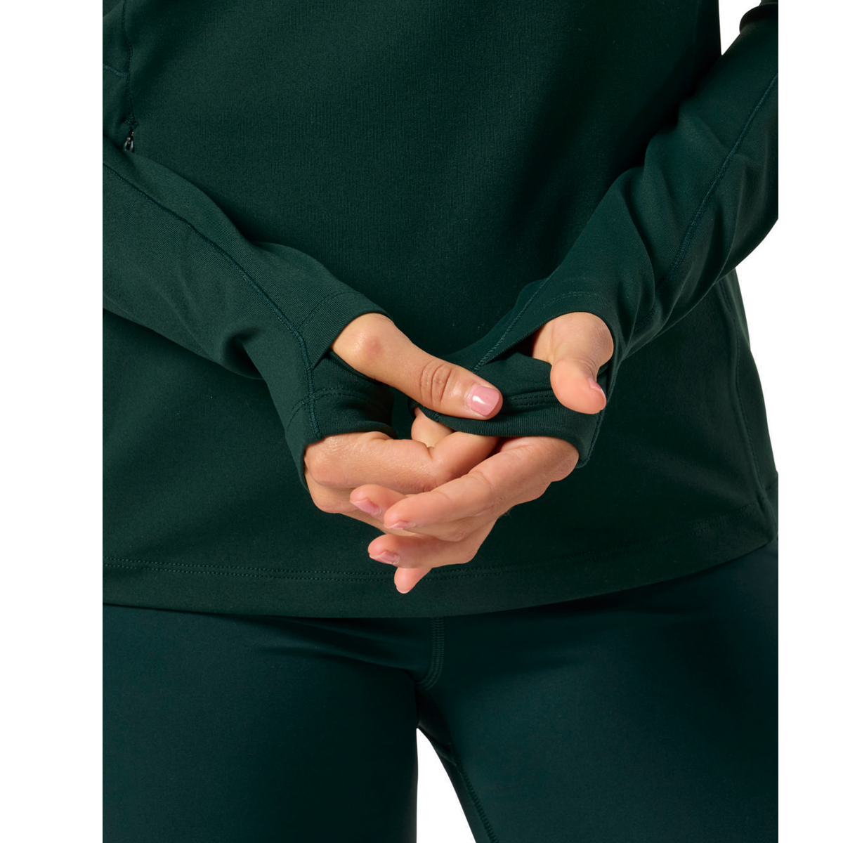Gym+Coffee Relentless 1/4 Zip Jacket - Womens - Amazon Green