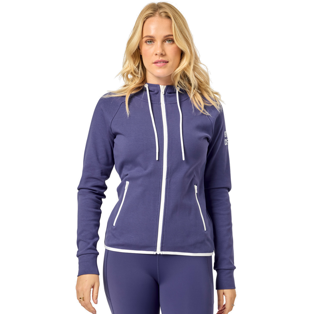 Gym+Coffee Chill Zip Hoodie - Womens - Violet Smoke