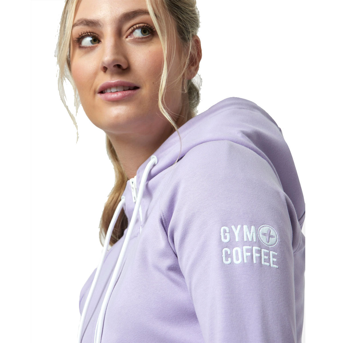 Gym+Coffee Chill Zip Hoodie - Womens - Lilac