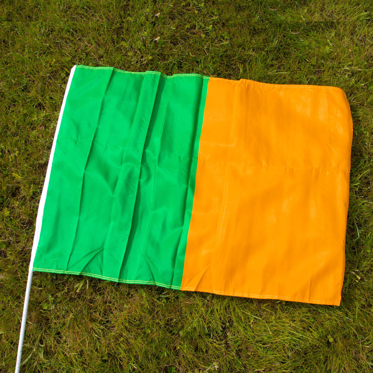 Mc Keever Sports Green/Orange Half and Half Flag