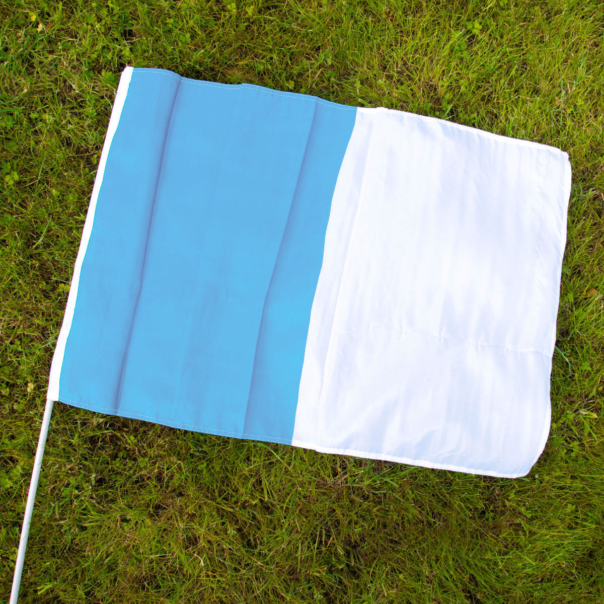 Mc Keever Sports Sky Blue/White Half and Half Flag