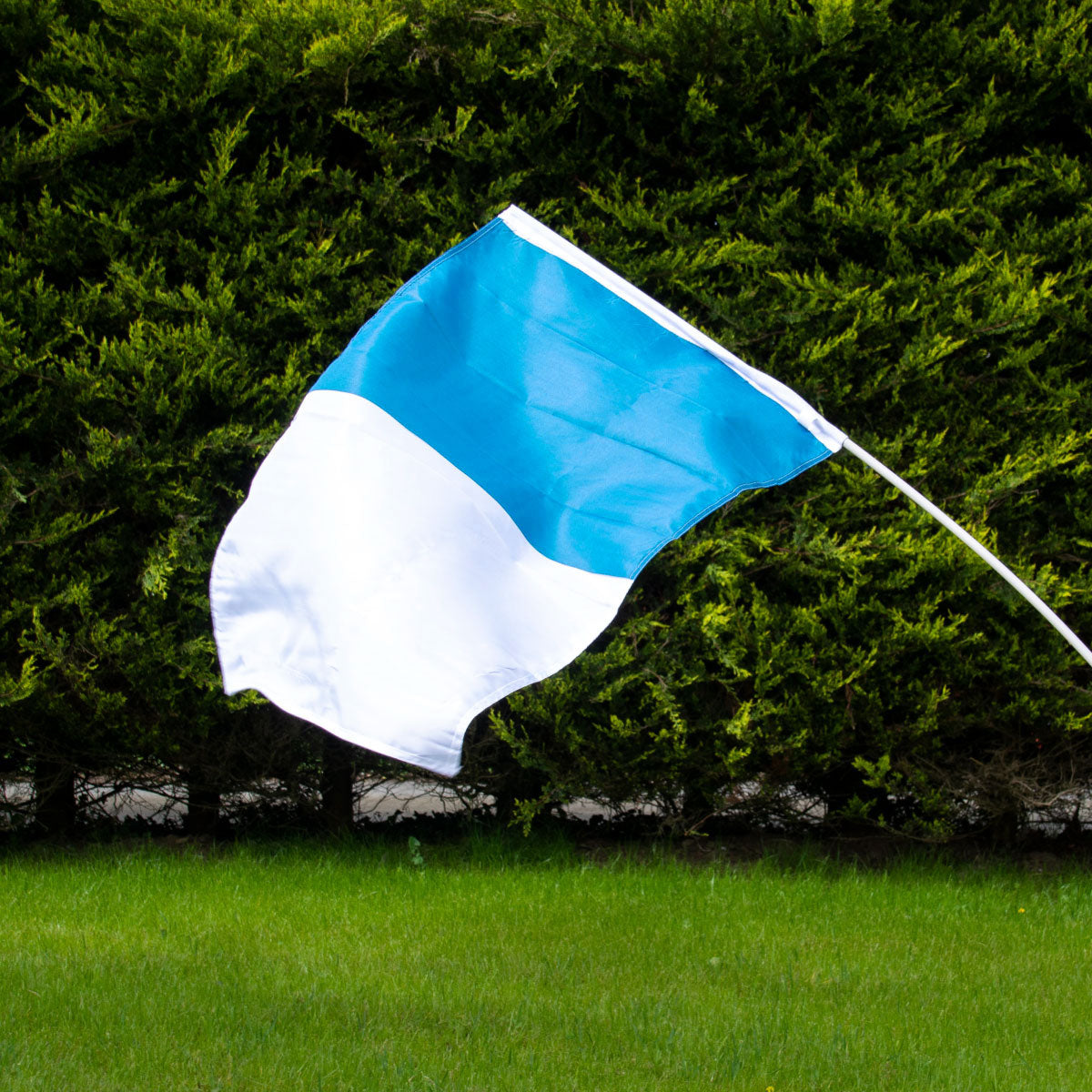 Mc Keever Sports Sky Blue/White Half and Half Flag
