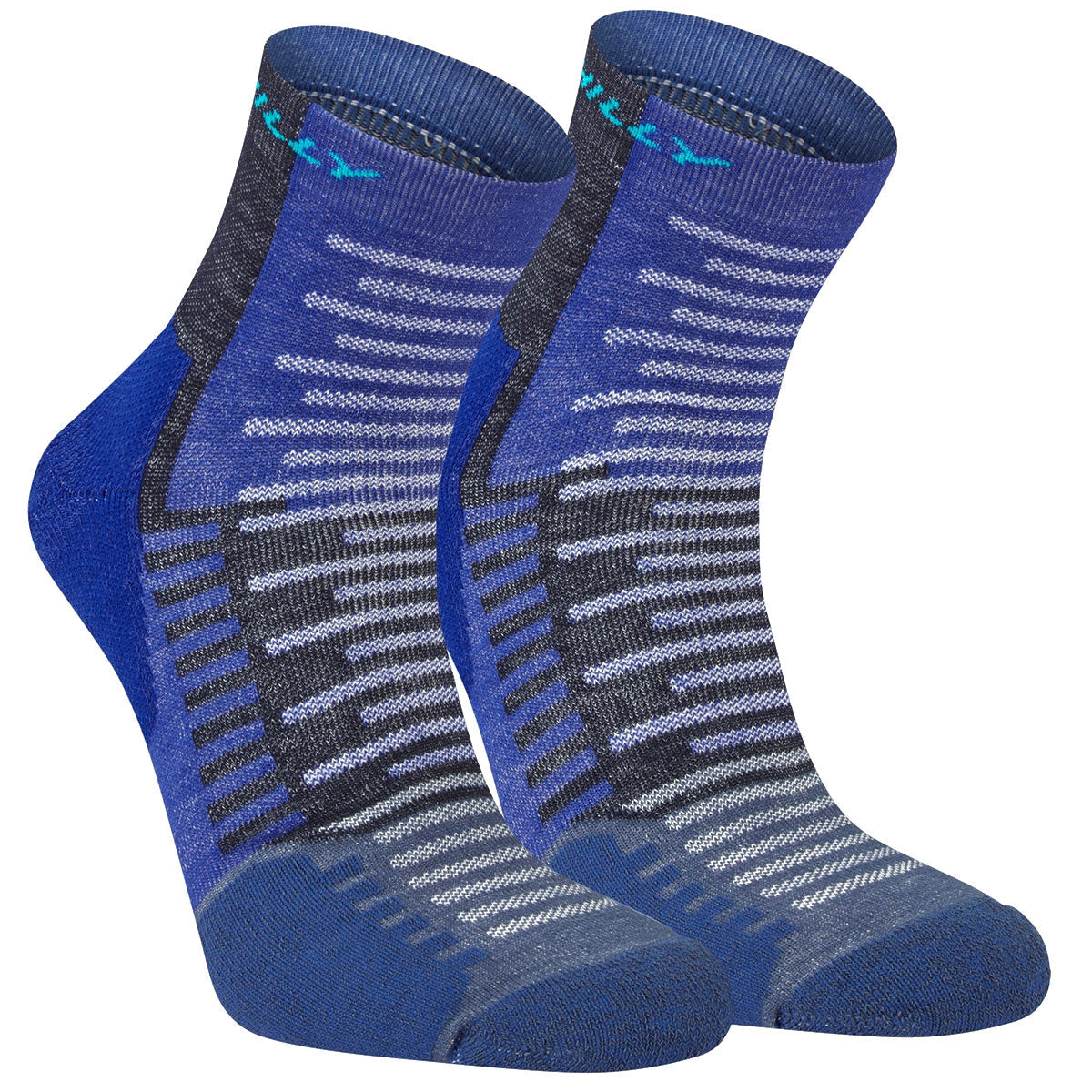 Hilly Active Anklet Running Socks - Adult - Cobalt/Black
