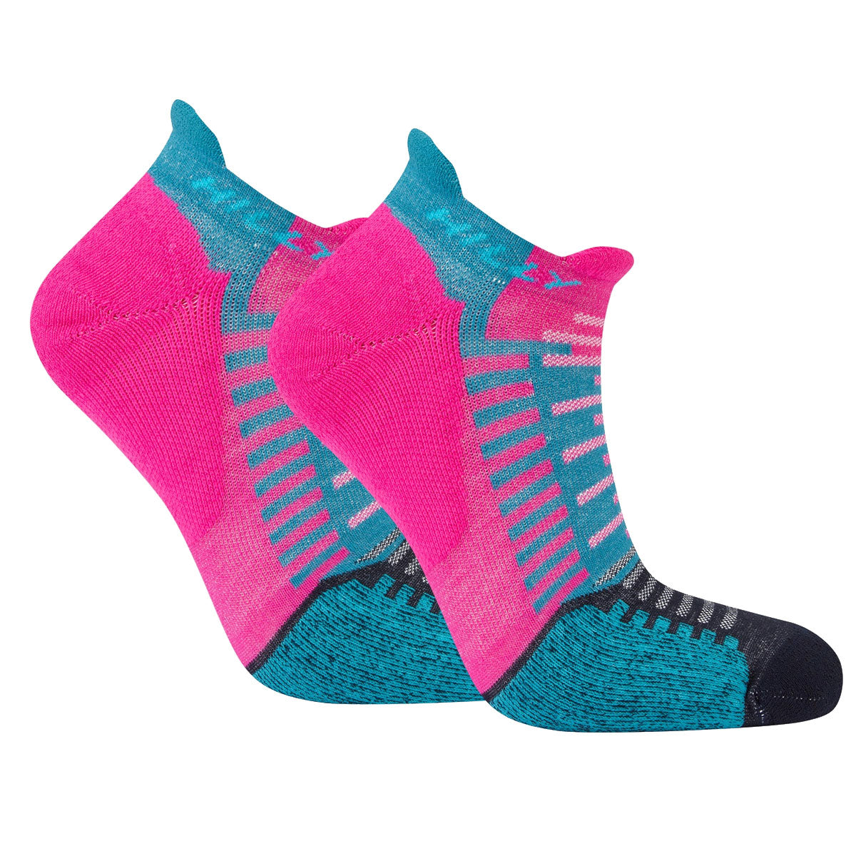 Hilly Active Running Socklet - Adult - Fluo Pink/Teal