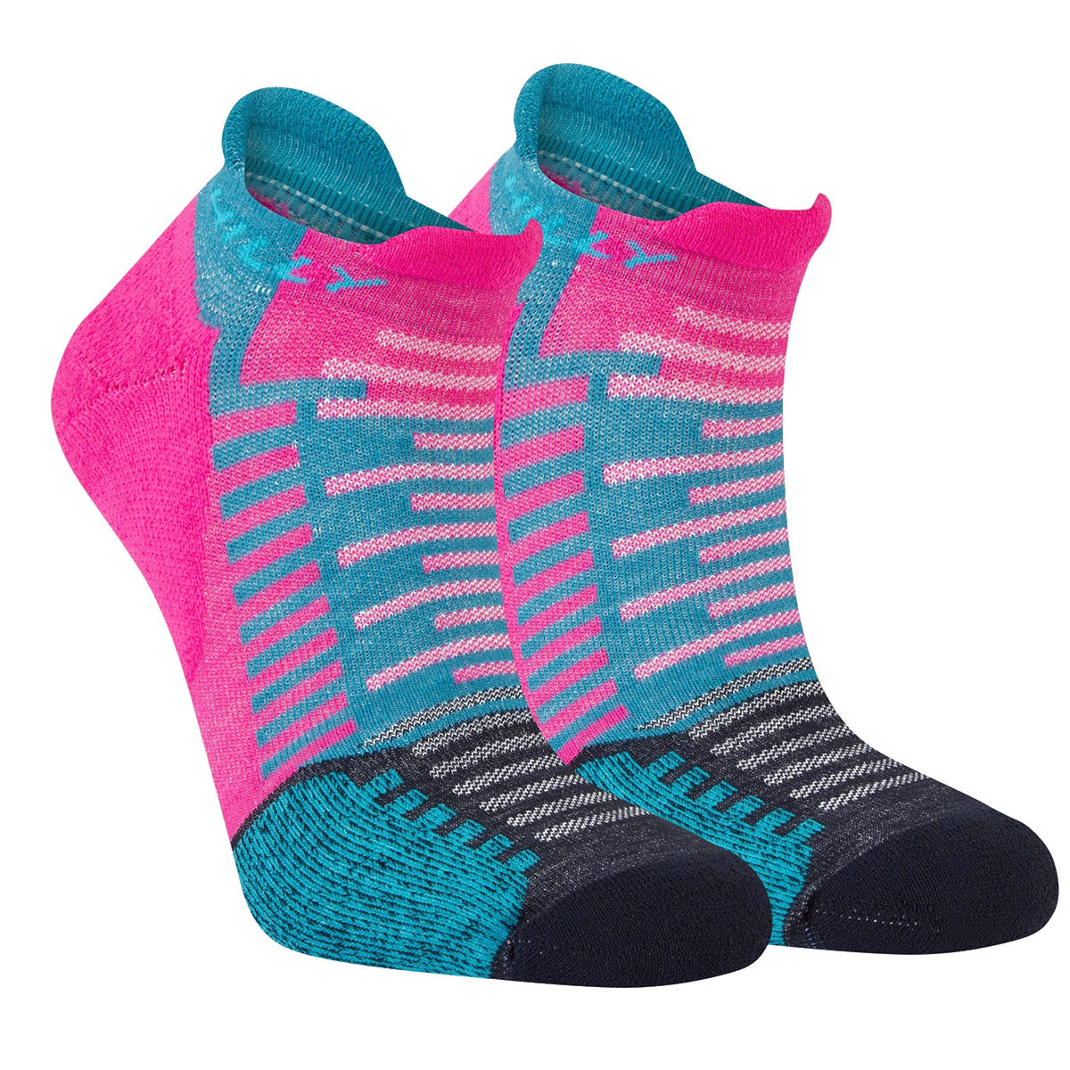 Hilly Active Running Socklet - Adult - Fluo Pink/Teal