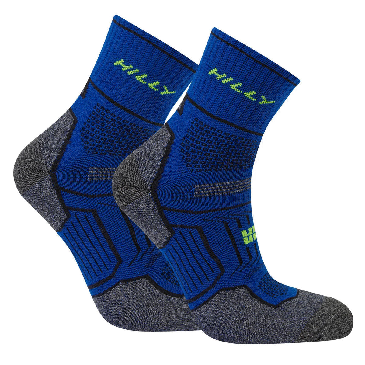Hilly Twin Skin Anklet Running Socks - Adult - Cobalt/Grey Marl