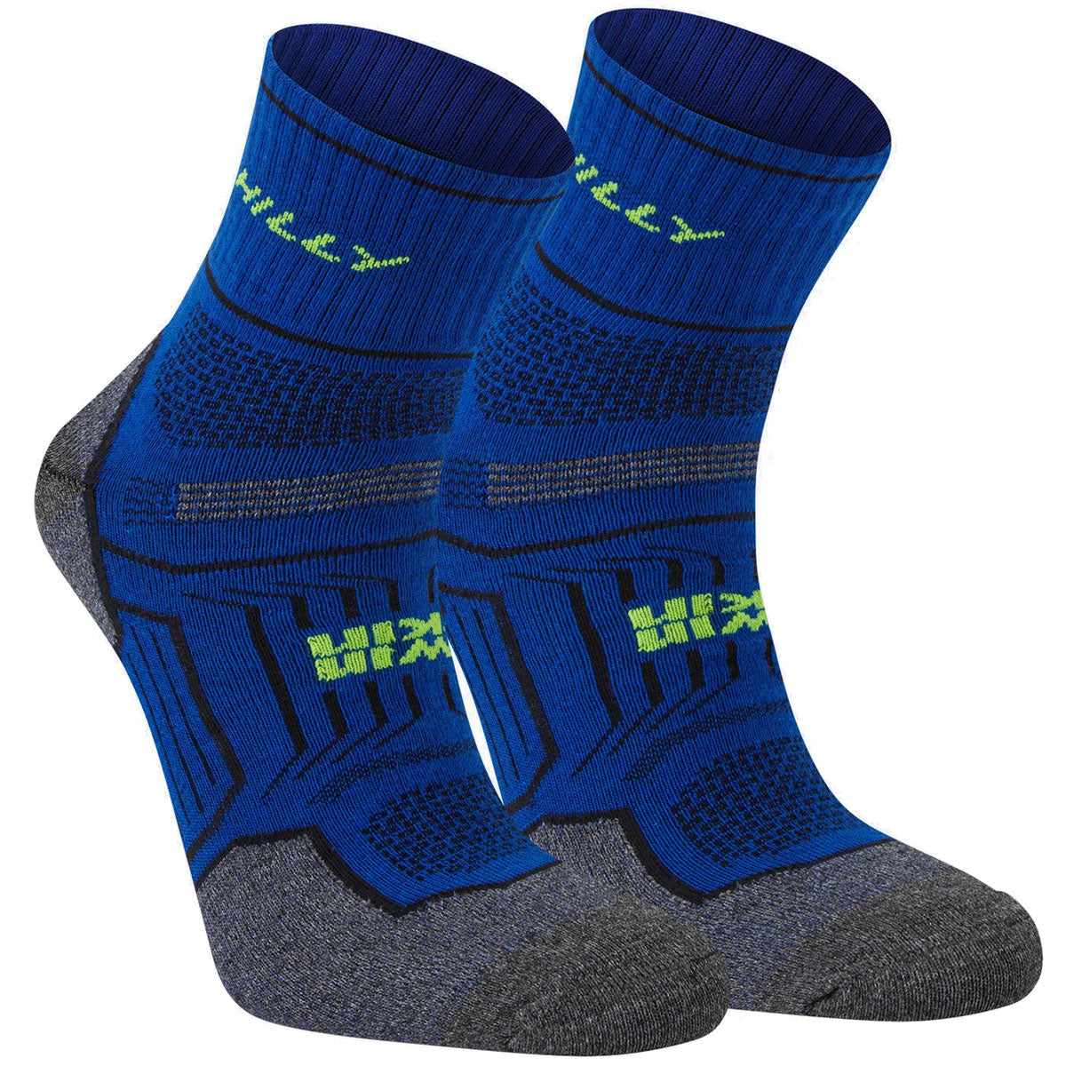 Hilly Twin Skin Anklet Running Socks - Adult - Cobalt/Grey Marl