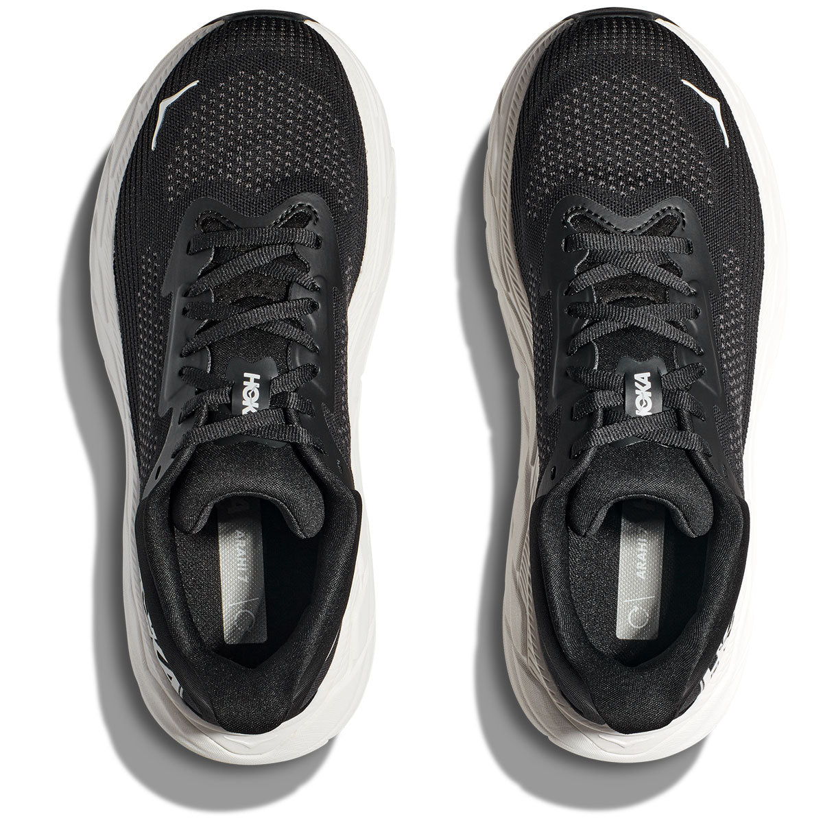 Hoka Arahi 7 Wide Fit Running Shoes - Womens - Black/White