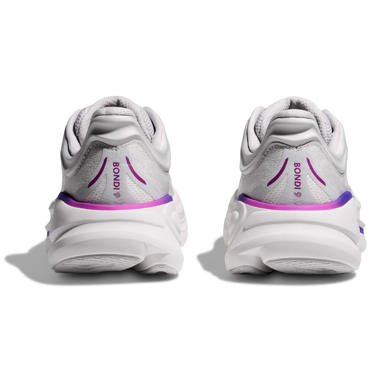 Hoka Bondi 9 Wide Running Shoes - Womens - Cosmic Grey/White