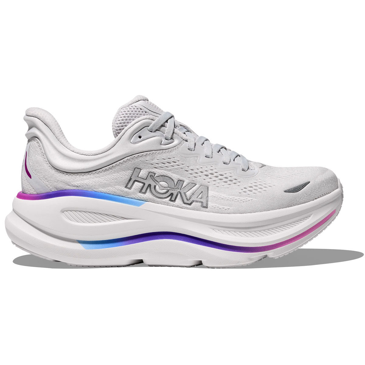 Hoka Bondi 9 Wide Running Shoes - Womens - Cosmic Grey/White