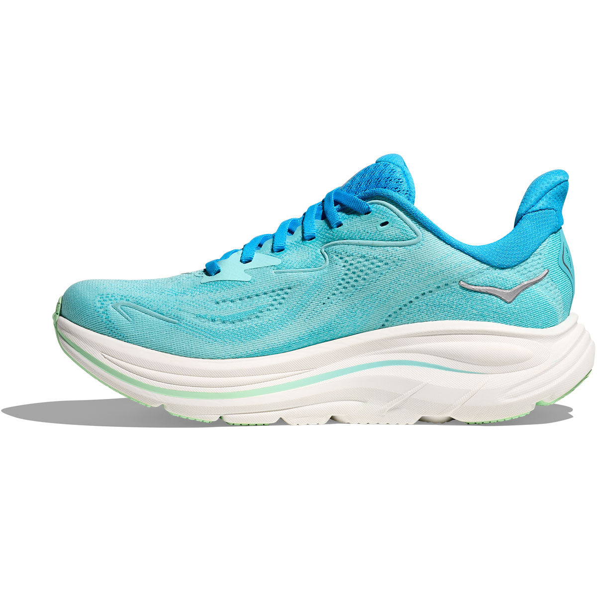 Hoka Clifton 10 Wide Fit Running Shoes - Womens - Skyward Blue/Cielo Blue