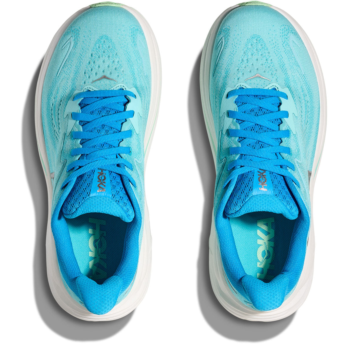 Hoka Clifton 10 Wide Fit Running Shoes - Womens - Skyward Blue/Cielo Blue