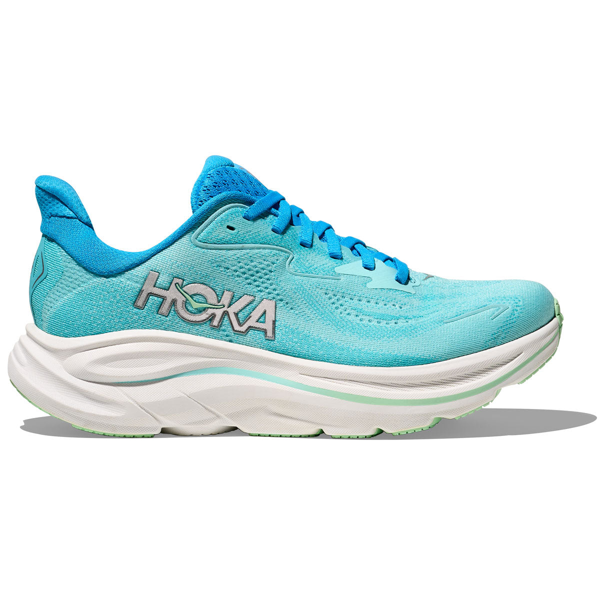 Hoka Clifton 10 Wide Fit Running Shoes - Womens - Skyward Blue/Cielo Blue