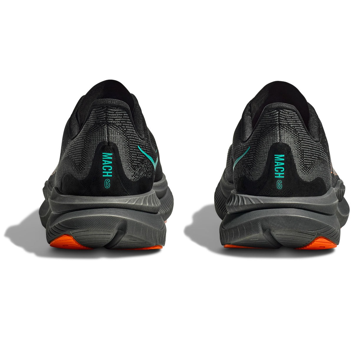 Hoka Mach 6 Running Shoes Mens Black/Electric Tangerine McKeever Sports UK