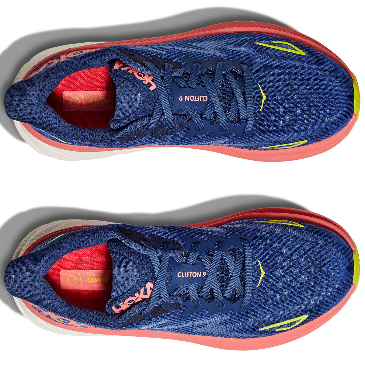 Hoka Clifton 9 Running Shoes - Womens - Evening Sky/Coral