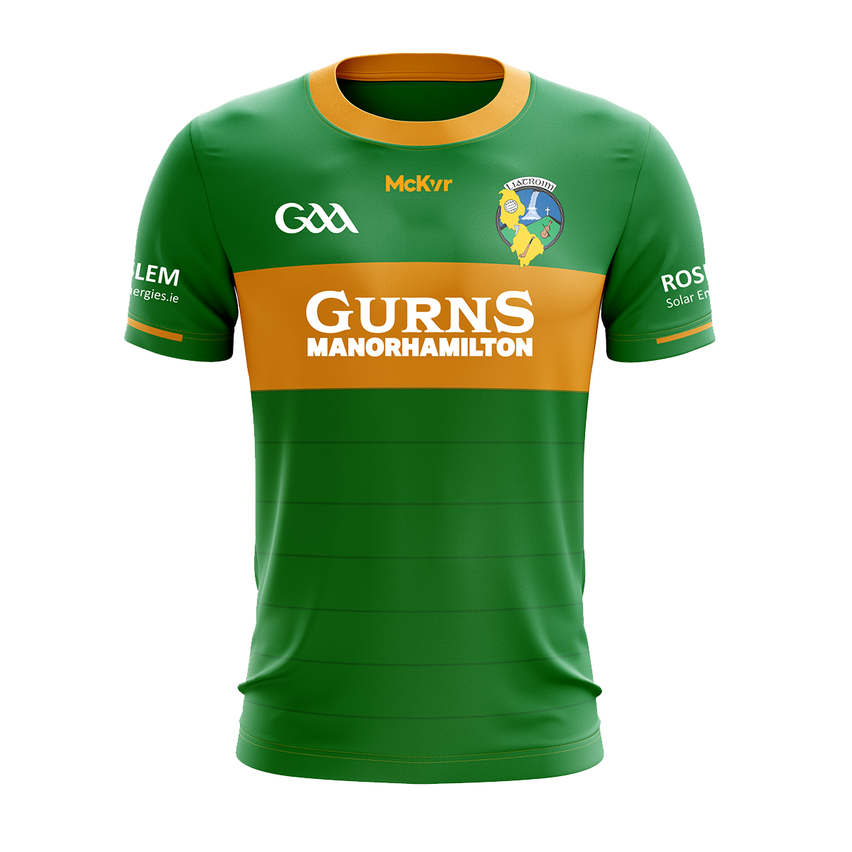 Mc Keever Leitrim Hurling Official Home Jersey - Kids - Green/Gold
