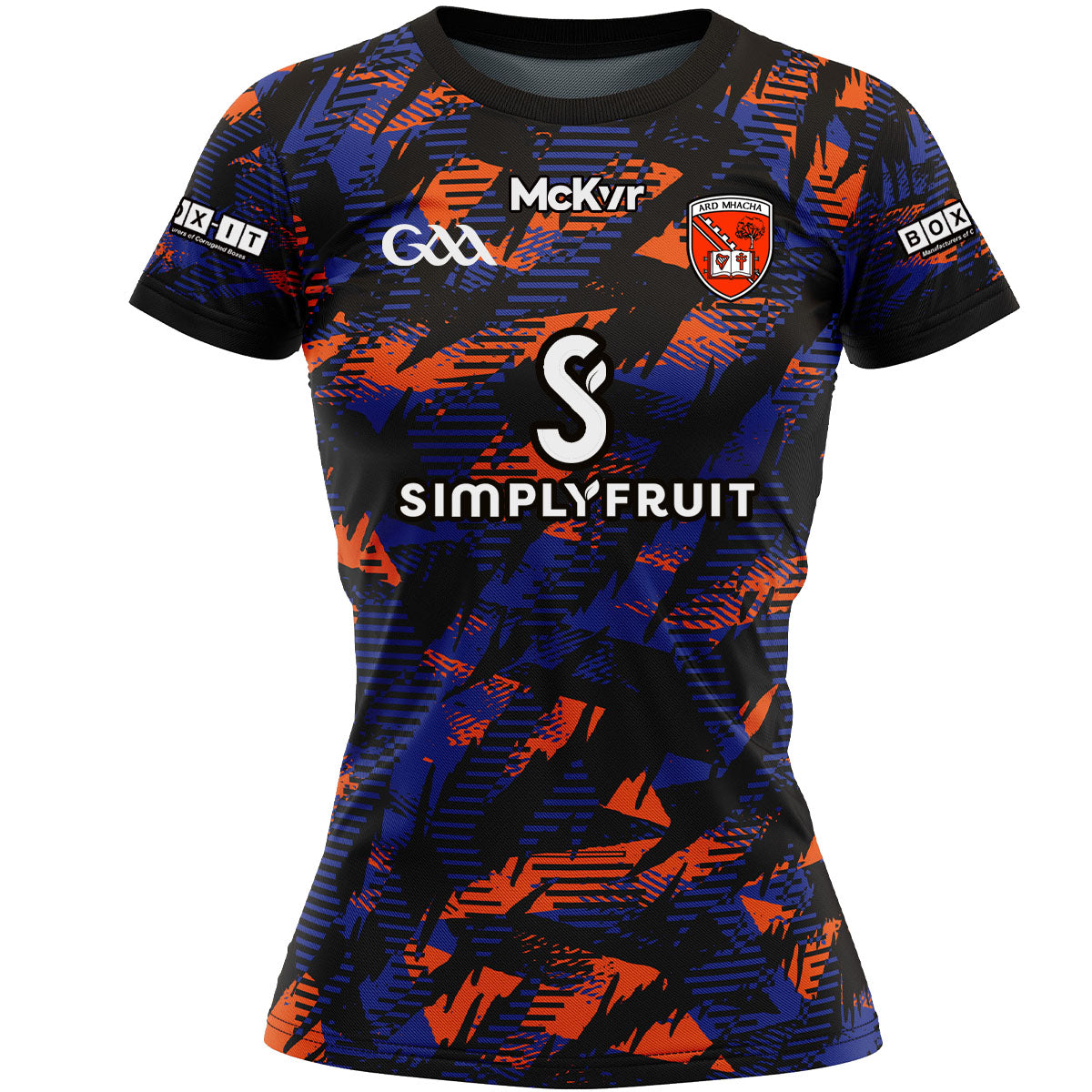 Mc Keever Armagh GAA Goalkeeper Jersey - Womens - Black/Blue/Orange