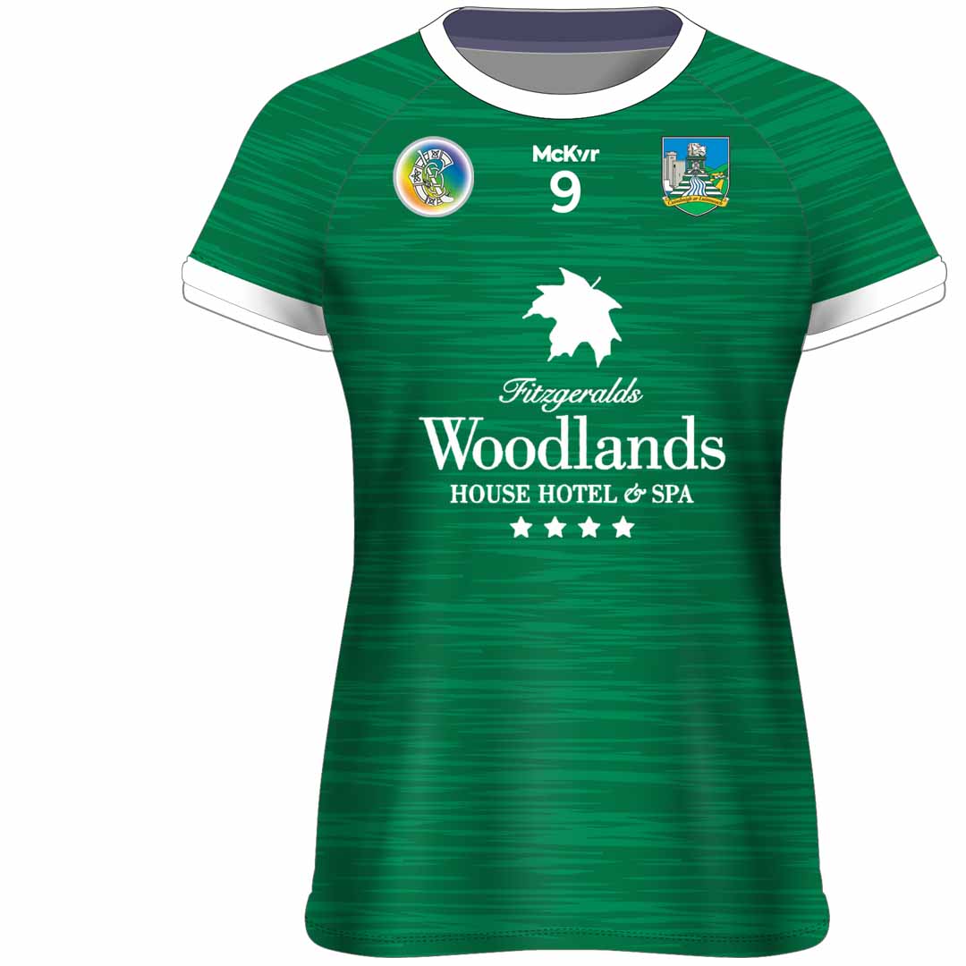 Mc Keever Limerick Camogie Official Numbered Jersey - Youth - Green/White