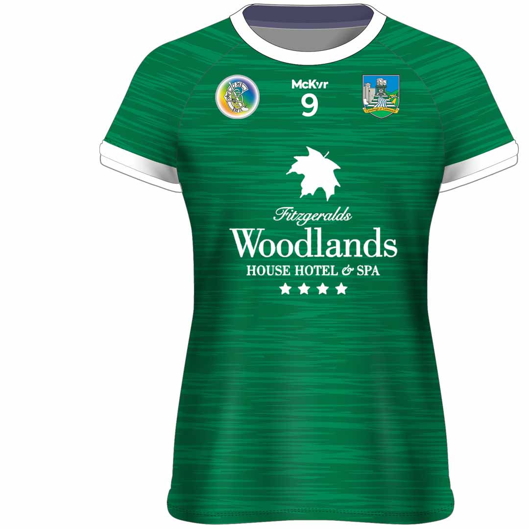 Mc Keever Limerick Camogie Official Numbered Jersey - Womens - Green/White