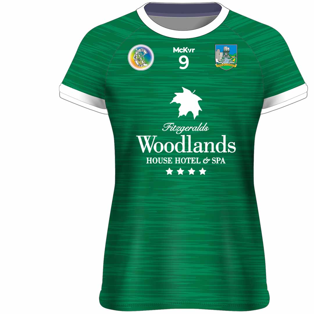 McKvr Limerick Camogie Official Numbered Jersey - Womens - Green/White
