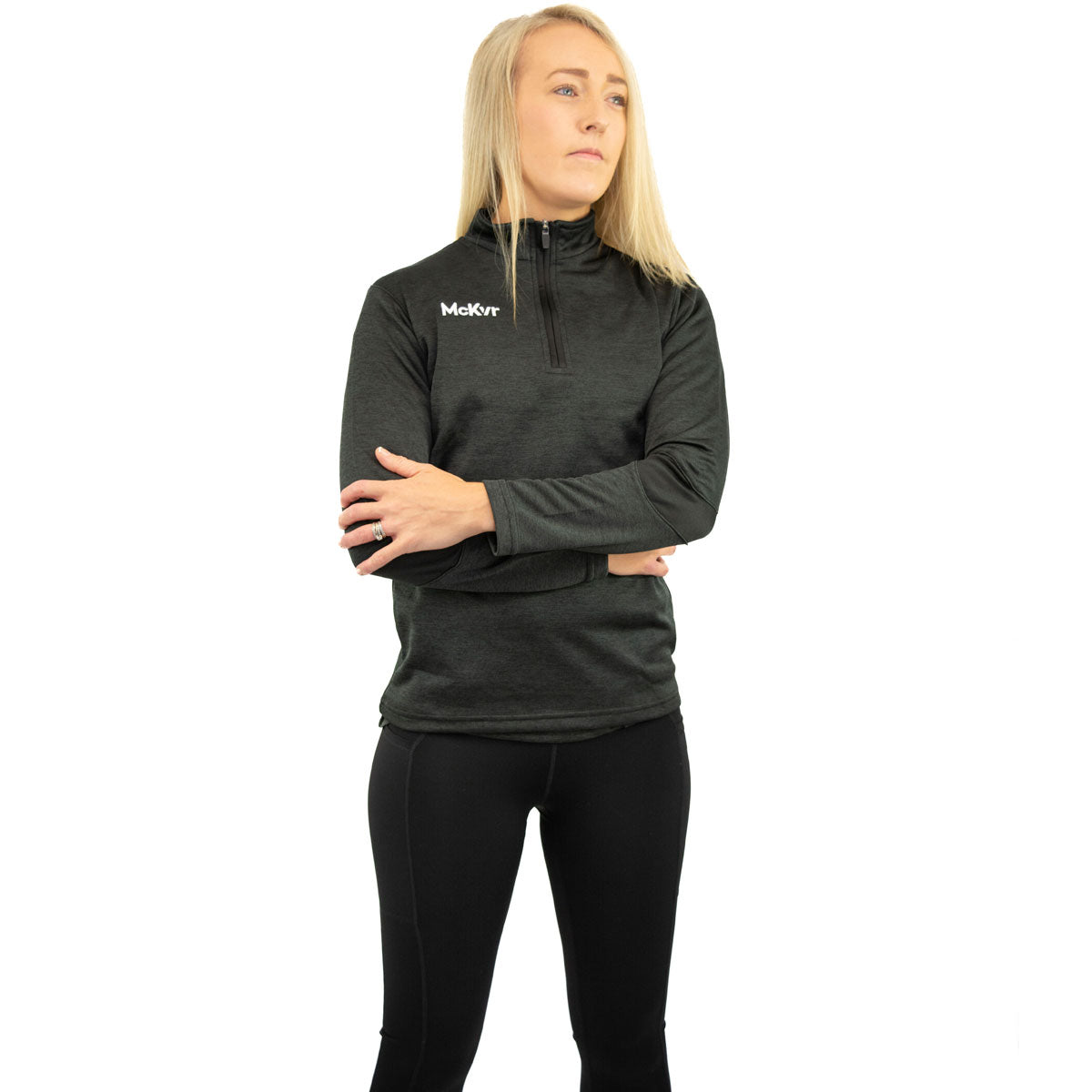 Mc Keever Core 22 1/4 Zip Top - Womens - Black