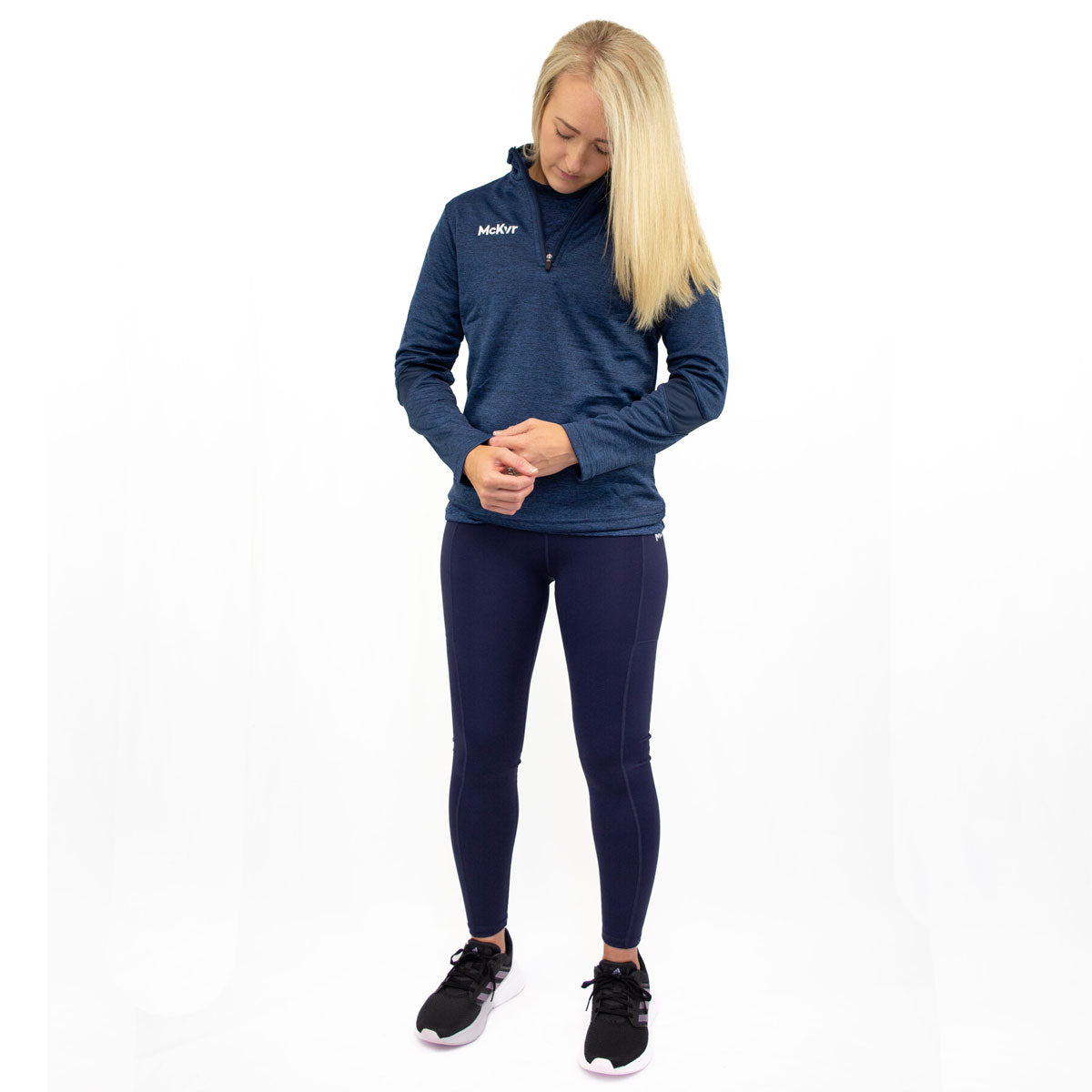 Mc Keever Core 22 1/4 Zip Top - Womens - Navy