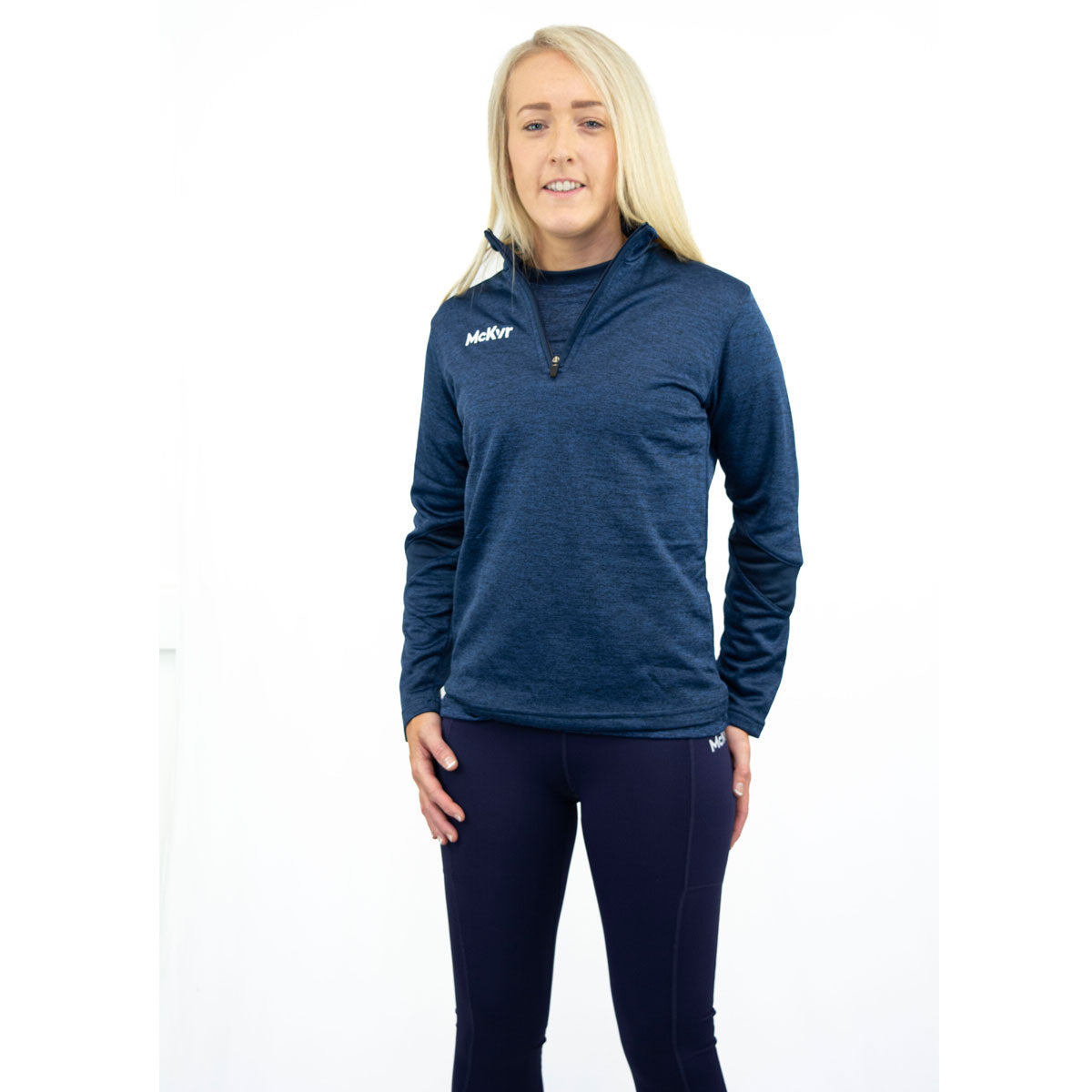 Mc Keever Core 22 1/4 Zip Top - Womens - Navy