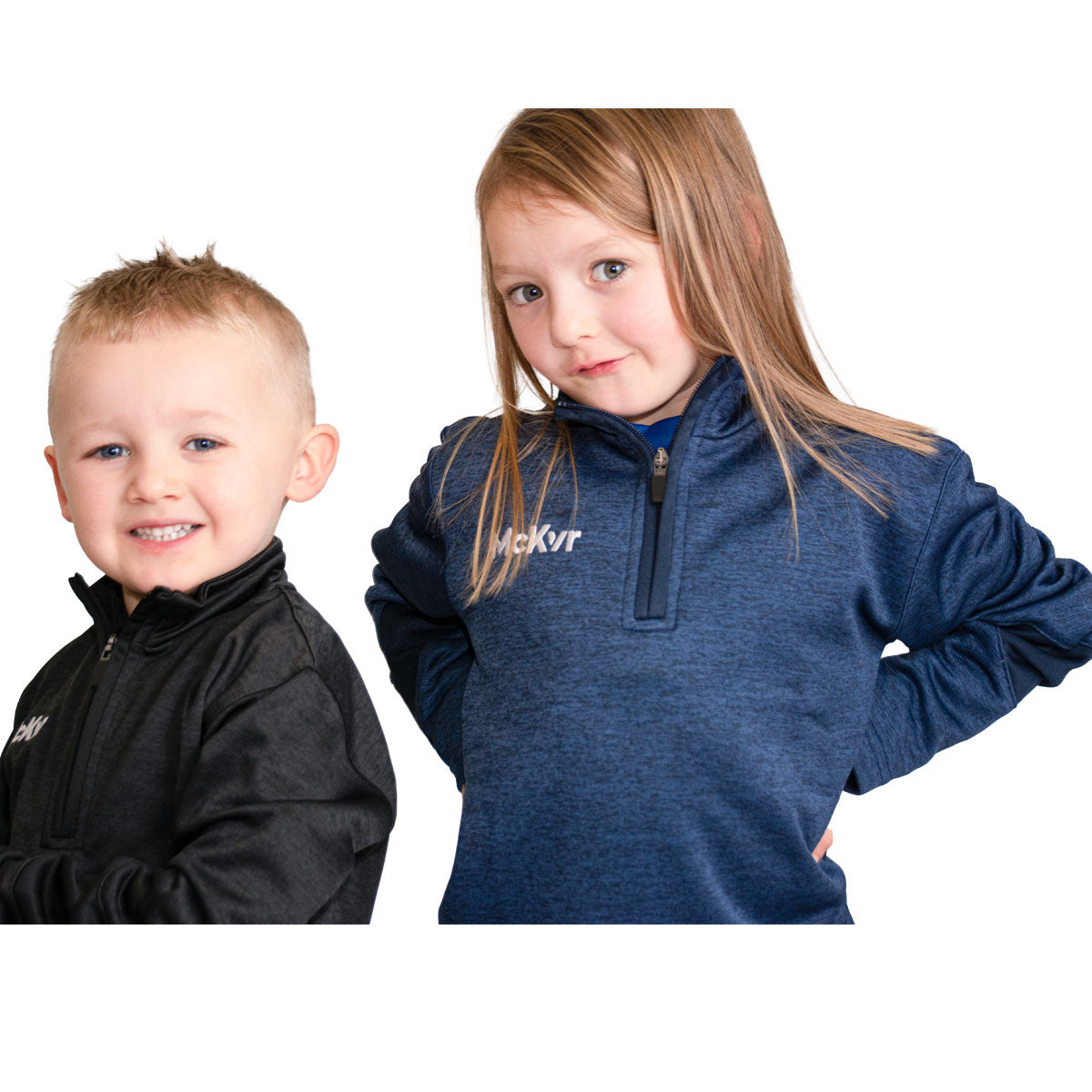 Mc Keever Core 22 1/4 Zip Top - Youth - Navy