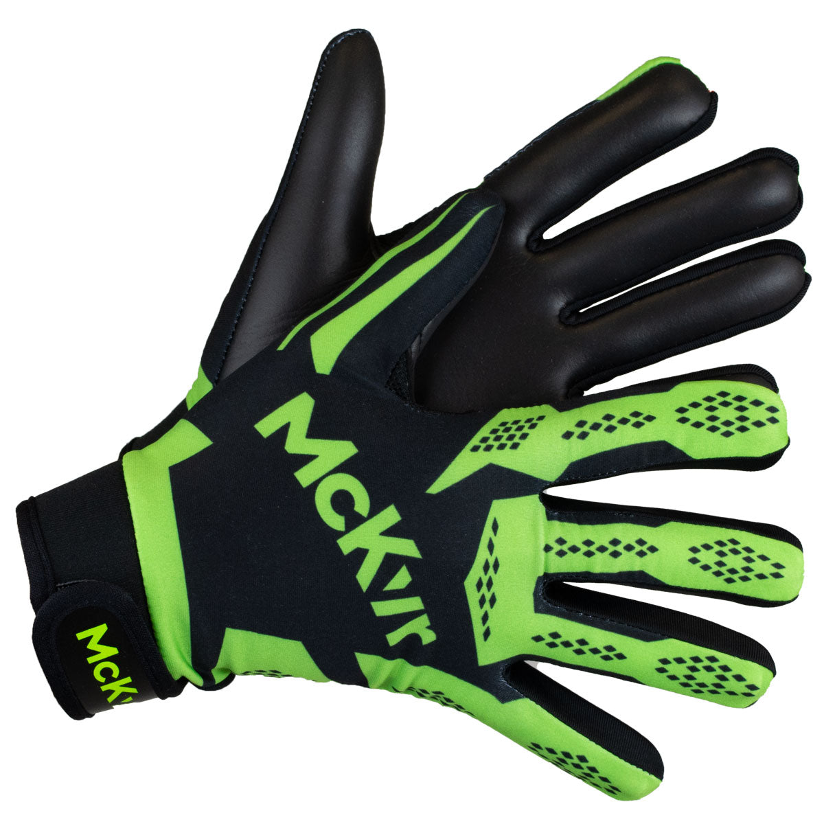 Mc Keever 2.0 Gaelic Gloves - Youth - Black/Lime Green